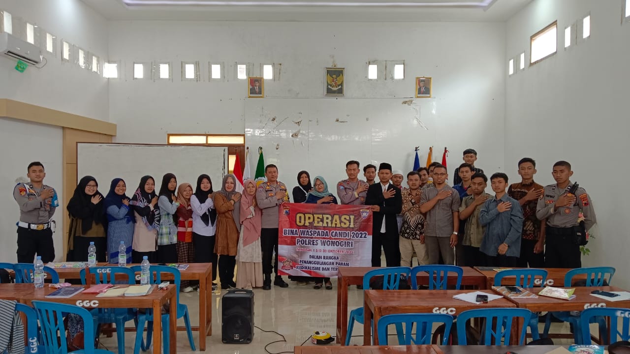Polres Wonogiri Sosialisasi Operasi Bina Waspada, Berikut Ajakannya kepada Mahasiswa STAIMAS